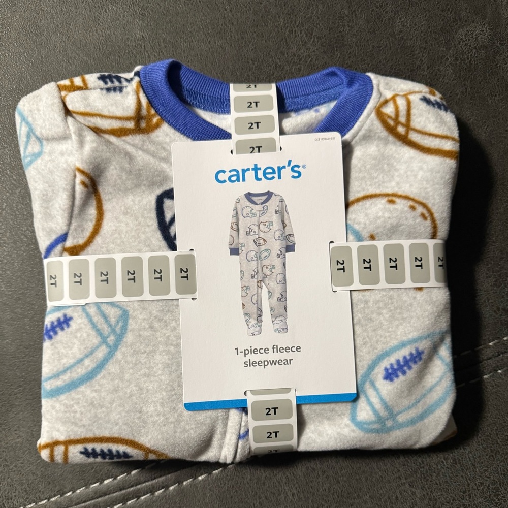 NWT Carters fleece pajamas 2T